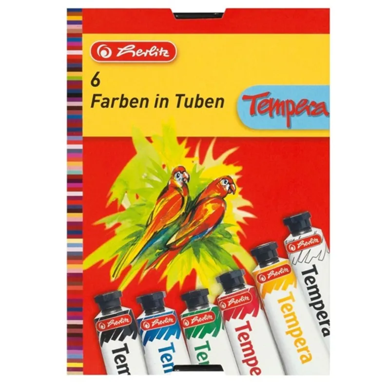 Herlitz 6x16ml 6 színű tempera Herlitz 6x16ml 6 színű tempera