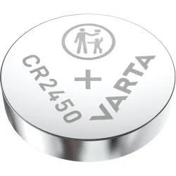 CR2450 lítium gombelem, 3 V, 560 mA, 2 db, Varta BR2450, DL2450, ECR2450, KCR2450, KL2450, KECR2450, LM2450