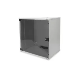 DIGITUS Wall Cabinet 19Inch 12HE RAL 7035 grey unmounted without tray incl. 8xsrews