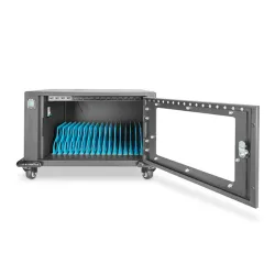 DIGITUS Charging trolley 16 charge bases 14inch black 384x550x375mm electr. lock incl. USB fan