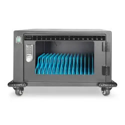DIGITUS Charging trolley 16 charge bases 14inch black 384x550x375mm electr. lock incl. USB fan