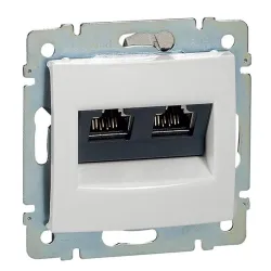 Legrand Valena 2db RJ45 CAT6A STP csatlakozó aljzat fehér