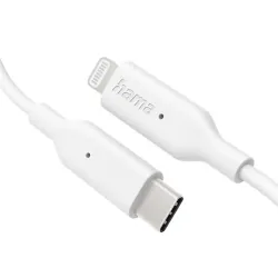 Hama Kábel - 201598 (USB-C/Lightning, USB 2.0, 1m, fehér)