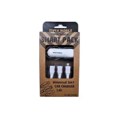 Max Mobile Smart Pack 3-in-1 univerzális autós töltő adapter
