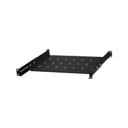 Stalflex RSA19-1U-350B 19" 1U 350mm mély fekete fix polc