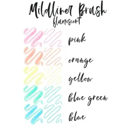 Zebra Mildliner Brush Fluorescent 5db-os kettős végű ecset marker
