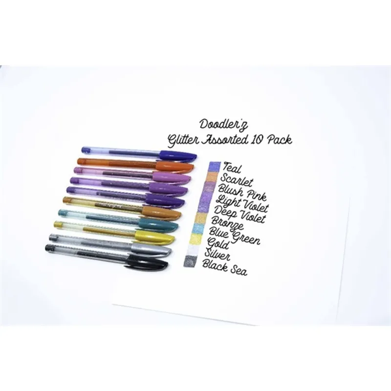 Zebra Doodlerz Glitter 10db-os zseléstoll készlet Zebra Doodlerz Glitter 10db-os zseléstoll készlet