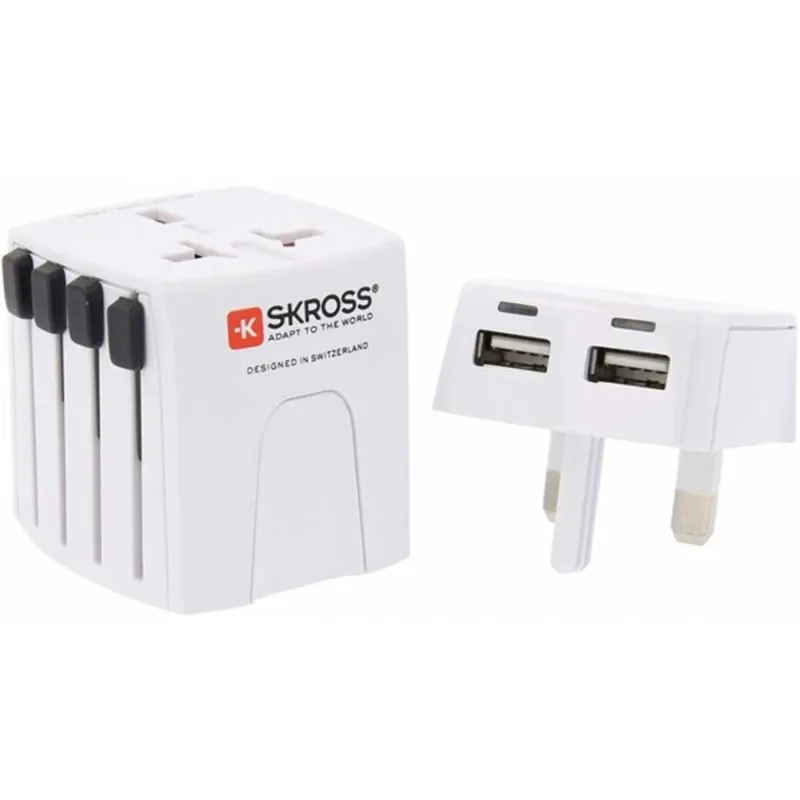 Skross MUVUSB-2-4-A 2xUSB töltő bemenettel világutazó adapter Skross MUVUSB-2-4-A 2xUSB töltő bemenettel világutazó adapter
