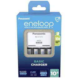 PANASONIC Eneloop Basic töltő + 4db 800mAh AAA elem