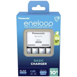 PANASONIC Eneloop Basic töltő + 4db 2000mAh AA elem