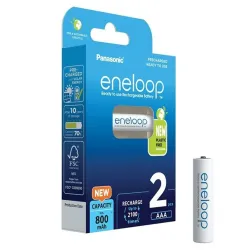 Panasonic Eneloop AAA 800mAh mikro ceruza akku (2db/csomag) (BK4MCDE-2BE)