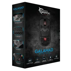 WHITE SHARK GM-5007B GALAHAD gamer egér, fekete, 6400 dpi