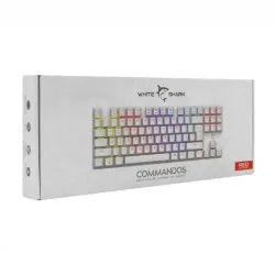 White Shark Commandos Red Switch Mechanical Keyboard White HU