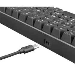 White Shark GK-2022B Shinobi Red Switches Mechanical 60% Gaming Keyboard Black HU