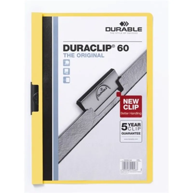 Durable Duraclip A4 60lapos sárga clip-mappa Durable Duraclip A4 60lapos sárga clip-mappa