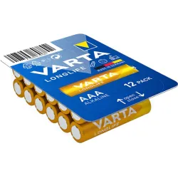 Mikroelem AAA, alkáli mangán, 1,5V, 12 db, Varta Longlife LR03, AAA, LR3, AM4M8A, AM4, S