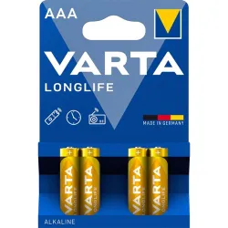 Varta Longlife alkáli elem AAA 1.5 V (4db/csomag) (4103101414)