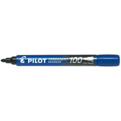 Alkoholos marker, 1 mm, kúpos, PILOT "Permanent Marker 100", kék