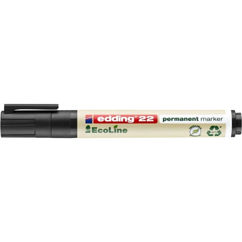 Edding 22 Ecoline fekete permanent marker Edding 22 Ecoline fekete permanent marker