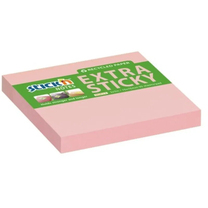 Stick`N ExtraSticky Recycled 76x76 mm 90 lap újrahasznosított pasztell rózsa jegyzettömb Stick`N ExtraSticky Recycled 76x76 mm 90 lap újrahasznosított pasztell rózsa jegyzettömb