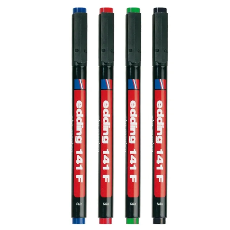 Edding 141 F OHP 4db-os 0,6mm vegyes színű permanent marker Edding 141 F OHP 4db-os 0,6mm vegyes színű permanent marker