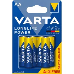 Varta Longlife Power alkáli elem AA 6db (4906121436)
