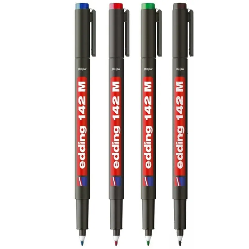 Edding 142 M OHP 4db-os 1mm vegyes színű permanent marker Edding 142 M OHP 4db-os 1mm vegyes színű permanent marker
