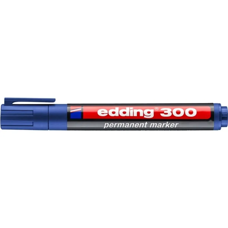 Permanent marker 1,5-3mm, kerek Edding 300 kék Permanent marker 1,5-3mm, kerek Edding 300 kék