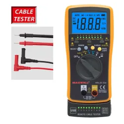 Maxwell 25334 digitális automata kábelteszter multimeter fekete-piros