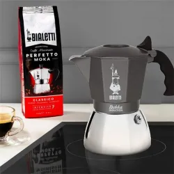 Bialetti Brikka ezüst-szürke 4 személyes indukciós kotyogós kávéfőző