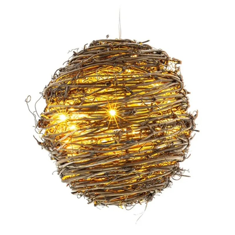 Retlux RXL 240 20 LED/30cm/3x AA/meleg fehér rattan labda karácsonyi dekoráció Retlux RXL 240 20 LED/30cm/3x AA/meleg fehér rattan labda karácsonyi dekoráció