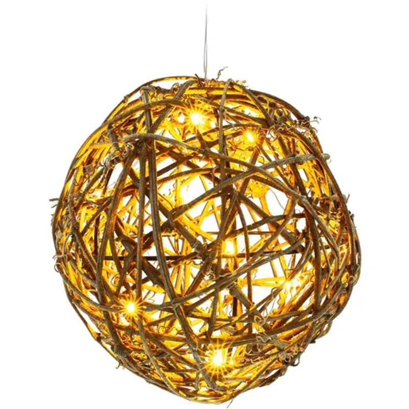 Retlux RXL 257 10 LED/2x AA/meleg fehér rattan labda karácsonyi gömbfüzér Retlux RXL 257 10 LED/2x AA/meleg fehér rattan labda karácsonyi gömbfüzér