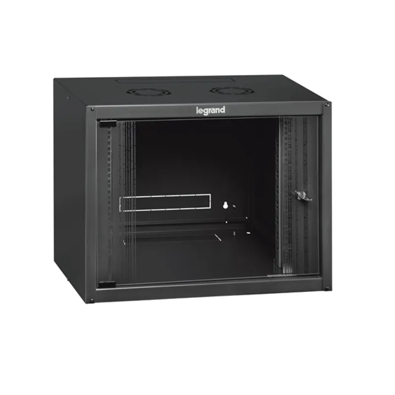 Legrand Rackszekrény - 19" fali kivitel (9U, 494x600x450, antracit, egyrekeszes, üvegajtós, készre szerelt max: 27 kg) Legrand Rackszekrény - 19" fali kivitel (9U, 494x600x450, antracit, egyrekeszes, üvegajtós, készre szerelt max: 27 kg)
