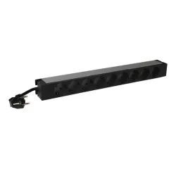 Legrand rack elosztósor 1U 19" 9 aljzat (646812)