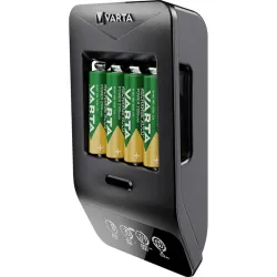 Varta LCD Smart Charger AA/AAA NiMH akkumulátor töltő fekete (USB port) + 4x AA 2100mAh battery