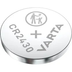 CR2430 lítium gombelem, 3 V, 280 mA, 2 db, Varta BR2430, DL2430, ECR2430, KCR2430, KL2430, KECR2430, LM2430