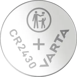 CR2430 lítium gombelem, 3 V, 280 mA, 2 db, Varta BR2430, DL2430, ECR2430, KCR2430, KL2430, KECR2430, LM2430