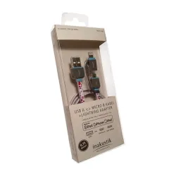 Inakustik White line 4in1 Lightning adapter 0.75m (010421075)