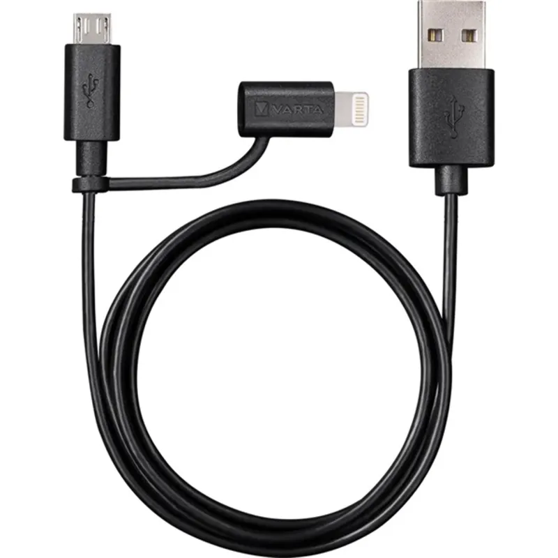 Varta 2in1 Charge & Sync Cable Black Varta 2in1 Charge & Sync Cable Black