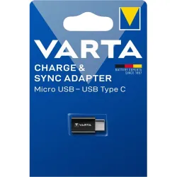 Varta Speed Charge & Sync Adapter micro USB - USB TYPE C Black
