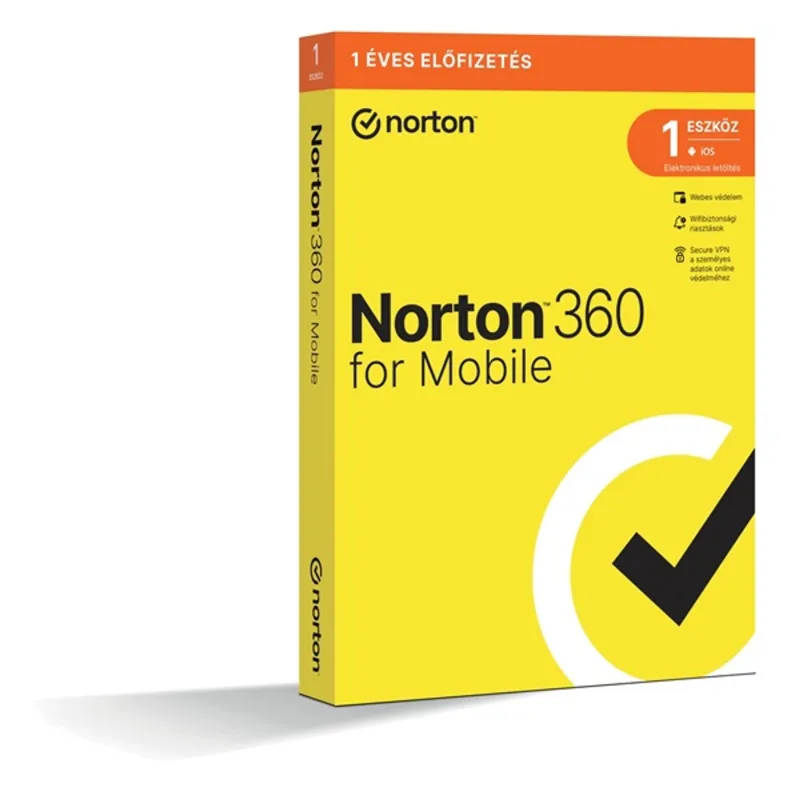 Norton 360 for Mobile HUN 1 Felhasználó 1 éves dobozos vírusirtó szoftver Norton 360 for Mobile HUN 1 Felhasználó 1 éves dobozos vírusirtó szoftver