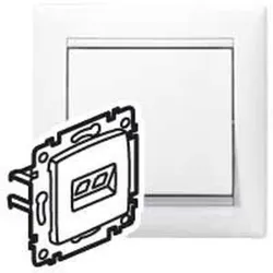 Legrand Valena fehér 2xRJ45 LCS2 Cat5e UTP aljzat (774239)
