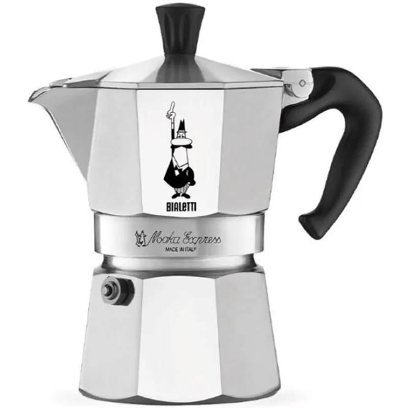 Bialetti Moka Express inox 1 személyes kotyogós kávéfőző Bialetti Moka Express inox 1 személyes kotyogós kávéfőző