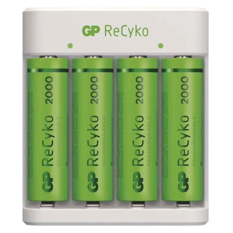GP ECO E411 Akkutöltő + 4X AA GP RECYKO 2000 (B51414) GP ECO E411 Akkutöltő + 4X AA GP RECYKO 2000 (B51414)