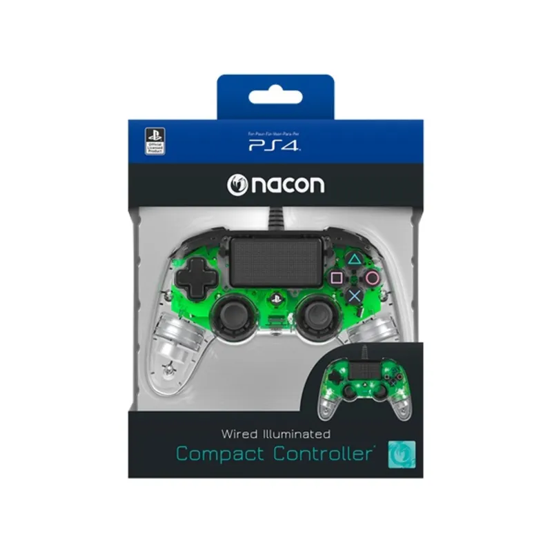 Nacon 2804956 Compact PS4 átlátszó-halványzöld vezetékes kontroller Nacon 2804956 Compact PS4 átlátszó-halványzöld vezetékes kontroller