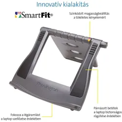 KENSINGTON Notebook állvány (SmartFit® Easy Riser™ Laptop Cooling - Grey)