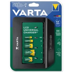 Varta LCD Universal Charger+ AA/AAA/PP3(9V)/C(R14)/D(R20) NiMH akkumulátor töltő fekete