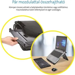KENSINGTON Notebook állvány (SmartFit® Easy Riser™ Laptop Cooling - Grey)