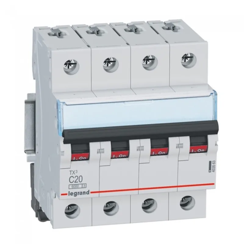 Legrand 403563 TX3 C20 6kA BIC 4 pólusú kismegszakító Legrand 403563 TX3 C20 6kA BIC 4 pólusú kismegszakító