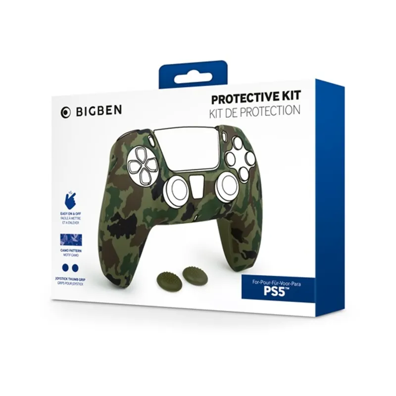 BigBen 2807369 PS5 DualSense Protective Kit terepmintás szilikon kontrollervédő BigBen 2807369 PS5 DualSense Protective Kit terepmintás szilikon kontrollervédő